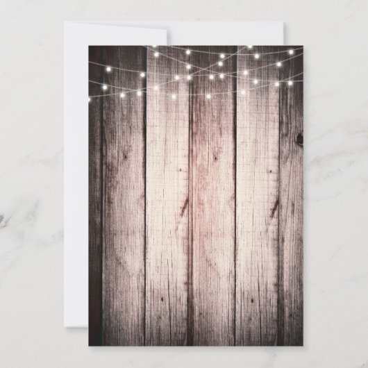 Boho Feathers Wreath & String Lights Vrijgezellenf Kaart (Achterkant)