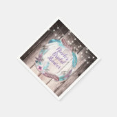 Boho Feathers Wreath & String Lights Vrijgezellenf Servet (Hoek)