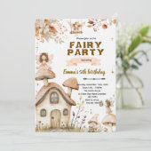 Boho fee uitnodiging voor een betoverd feest (Staand voorkant)