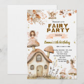 Boho fee uitnodiging voor een betoverd feest (Voorkant / Achterkant)