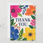 Boho Felicitatie Bloemrijke Feest Gast Bedankt (Voorkant)