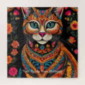 Boho Feline Mandala Legpuzzel (Verticaal)