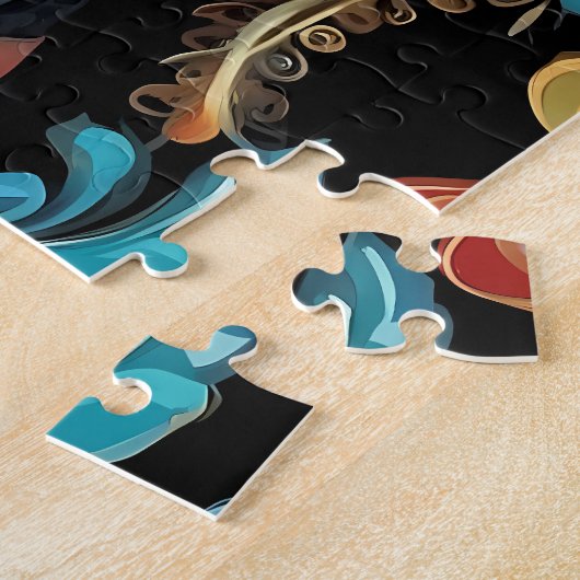 Boho Feline Mandala Legpuzzel (Zijkant)