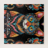 Boho Feline Mandala Legpuzzel (Horizontaal)