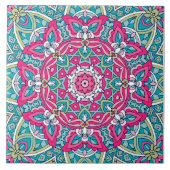 Boho Festive Mandala Tegeltje (Voorkant)