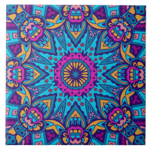 Boho Festive Mandala Tegeltje