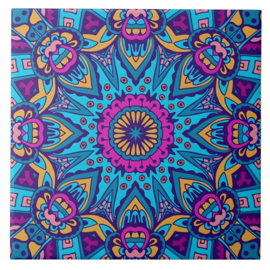 Boho Festive Mandala Tegeltje (Voorkant)