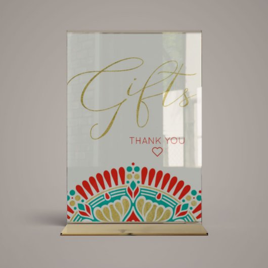 Boho Fiesta Baby shower Gifts Sign Poster