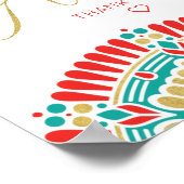 Boho Fiesta Baby shower Gifts Sign Poster (Hoek)