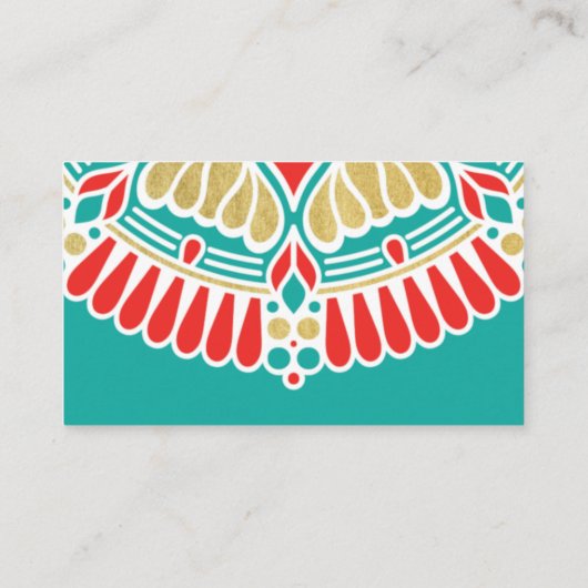 Boho Fiesta Diaper Raffle Ticket Enclosure Kaart (Achterkant)