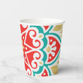 Boho Fiesta Geometric Papieren Bekers (Achterkant)