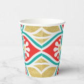 Boho Fiesta Geometric Papieren Bekers (Rechts)
