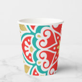 Boho Fiesta Geometric Papieren Bekers (Voorkant)