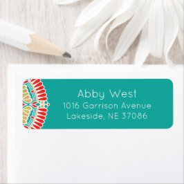 Boho Fiesta Return Address Label