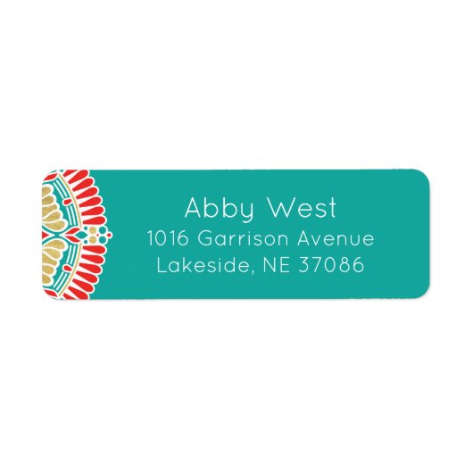 Boho Fiesta Return Address Label (Voorkant)