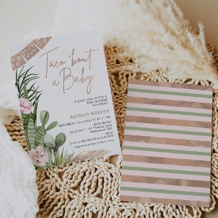 Boho Fiesta Taco over een Baby-Baby shower Kaart