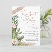 Boho Fiesta Taco over een Baby-Baby shower Kaart (Staand voorkant)