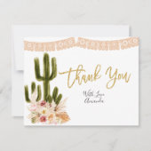 Boho Fiesta Taco 'over liefdesparen' Dank je wel Bedankkaart (Voorkant)