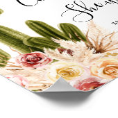 Boho Fiesta Taco'bout Love Couple Shower Welkom Poster (Hoek)