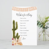 Boho Fiesta Taco'bout Love Wwish for Baby Kaart (Staand voorkant)