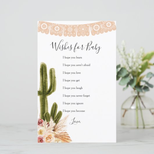 Boho Fiesta Taco'bout Love Wwish for Baby Kaart (Staand voorkant)