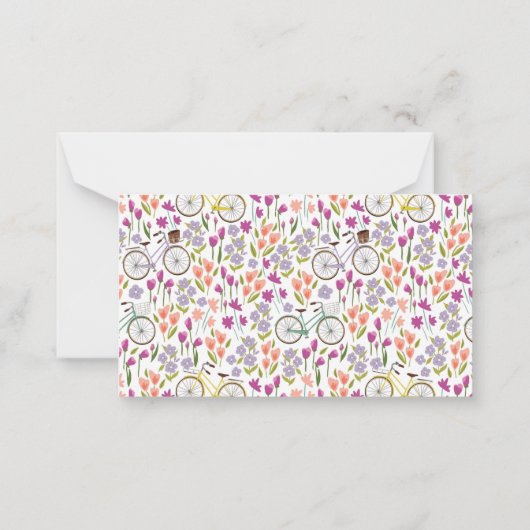 Boho-fiets Aangepaste naam Cadeaubehuizing Notitiekaartje (Achterkant)