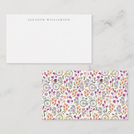  Boho-fiets Aangepaste naam Cadeaubehuizing Notitiekaartje (Voorkant / Achterkant)