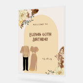 Boho Filipiniana Verjaardag Welkom Party Banner Acryl Bord (Hoek)