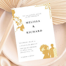 Boho Filippijnen zon bruiloft uitnodiging Filippij