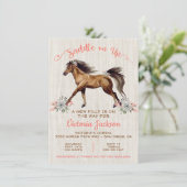 Boho Filly Horse Baby shower Kaart (Staand voorkant)
