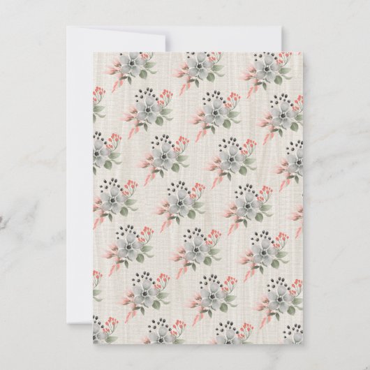 Boho Filly Horse Baby shower Kaart (Achterkant)