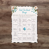Boho Find the Guest Bridal Shower Bingo game Kaart
