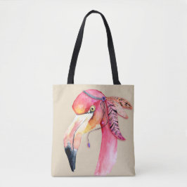 Boho Fiona Flamingo Canvas tas