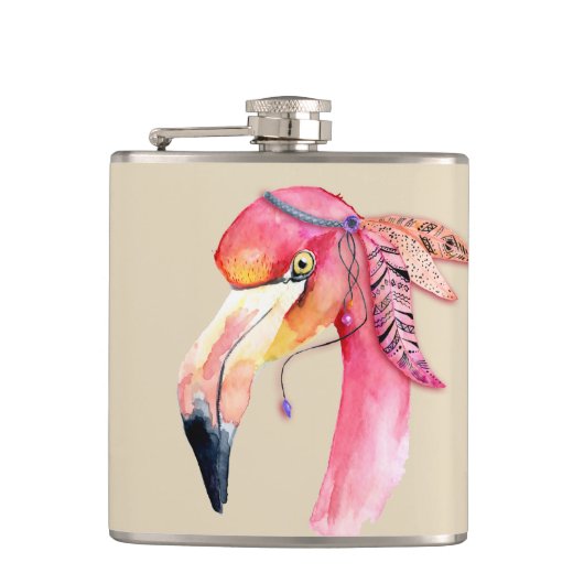 Boho Fiona Flamingo Fles Heupfles (Voorkant)