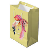Boho Fiona Flamingo Gift Bag Medium Cadeauzakje (Voorkant Gekanteld)