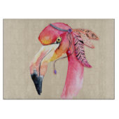 Boho Fiona Flamingo Glas Snijplank (Voorkant)