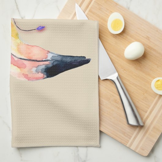 Boho Fiona Flamingo Kitchen Towel Theedoek (Quarter Fold)