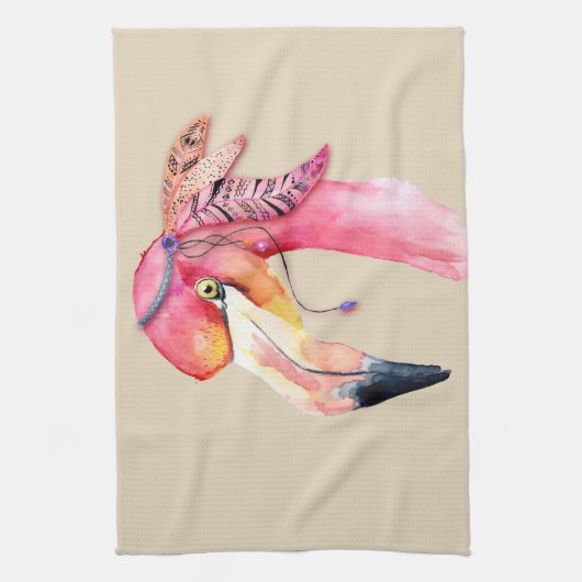 Boho Fiona Flamingo Kitchen Towel Theedoek (Verticaal)