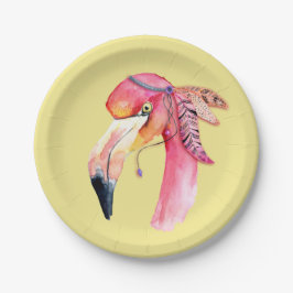Boho Fiona Flamingo Paper Borden Papieren Bordje