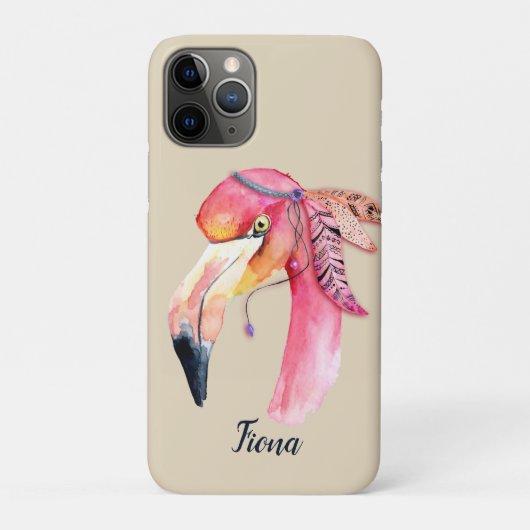 Boho Fiona Flamingo Persoonlijk Case-Mate iPhone Case (Achterkant)