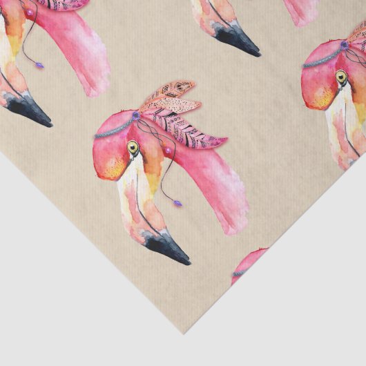 Boho Fiona Flamingo Tissue Paper Tissuepapier (Detail)