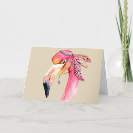 Boho Fiona Flamingo Wenskaart Kaart
