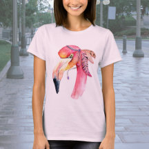 Boho Fiona Waterverf Flamingo T-shirt