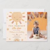 Boho first reis rond de foto van de eerste zondag kaart (Voorkant)
