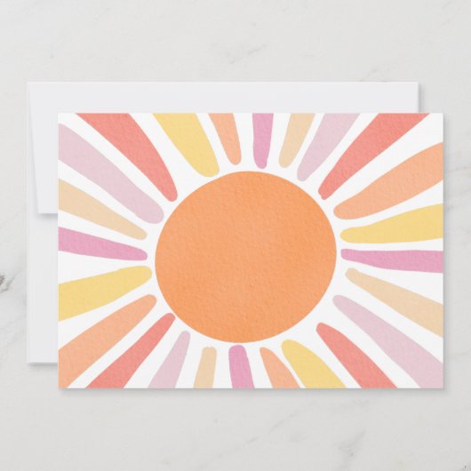 Boho first reis rond de foto van de eerste zondag kaart (Achterkant)