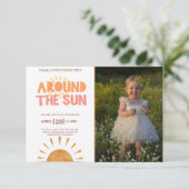 Boho first reis rond de foto van de eerste zondag kaart (Staand voorkant)