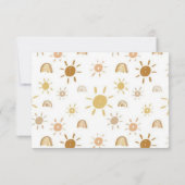 Boho first reis rond de foto van de eerste zondag kaart (Achterkant)