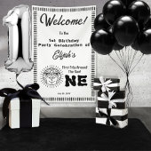 Boho First Trip omheen de Sun 1st Birthday Party Spandoek