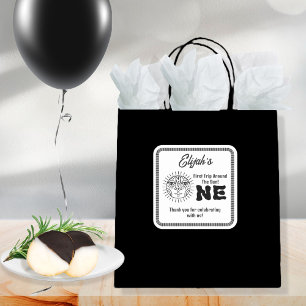 Boho First Trip omheen de Sun 1st Birthday Party Vierkante Sticker