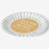 Boho First Trip rondom de Sun 1e verjaardagspaper Papieren Bordje (Gekanteld)